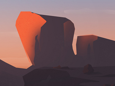 Monuments II cliff desert monument rock sunrise sunset