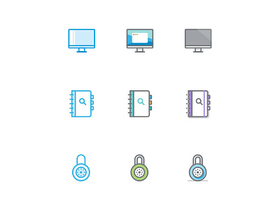 Fancycons address book icons illustrative lock mac monitor padlock