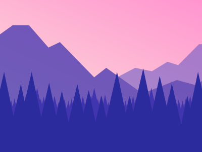 Good Morning color forest illustration mountains trees