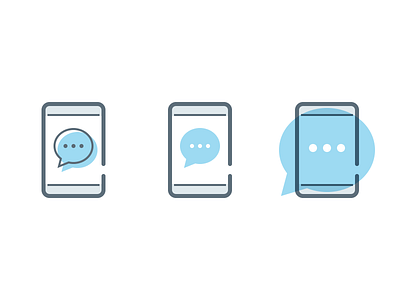 Messaging conversation icons illustrative messaging mobile phone talk