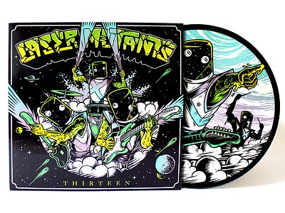 Laser Mutants - Thirteen LP art direction design illustration packaging sleeve space vinyl