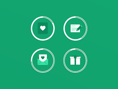 College Gifting App Icons flat green icon icon set iconography progress progress bar simple simple icons status ui