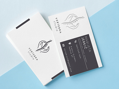 Visual design of business card for ‘Vertebra studio’ adobe businesscard design graphicdesign logos