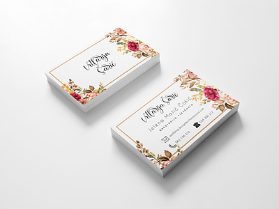 Business cards for flower studio business cards design designs graphic illustrator visuals