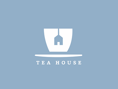 Tea + house logo adobeillustrator branding logo