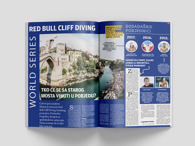 Red Bull Cliff Diving magazine editorial design adobe adobeillustrator adobeindesign animation branding desing graphic design graphicdesign indesign