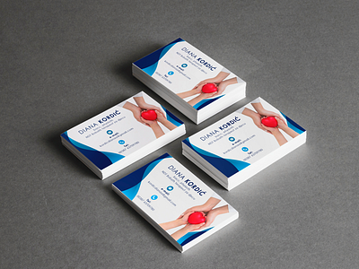 Design of business card for physiotherapist adobe business card card illustrator logo