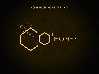 Co'honey logo - homemade honey brand bee branding homemade honey honey branding honey logo honeycombs logodesign