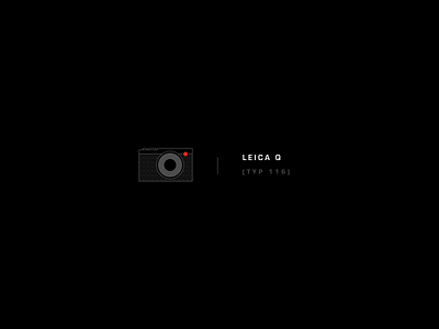 Leica Q black camera illustration leica lens minimal photography