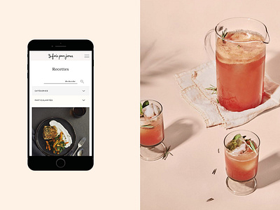 Trois Fois Par Jour - Website foodie graphic design mobile ui webdesign website