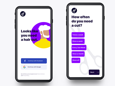 Barbershop Shot 1 app branding design flat identity illustration typography ui ux vector