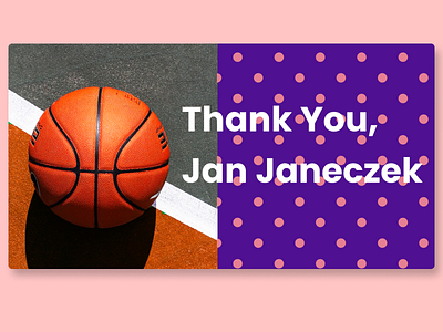 Thank you; Jan Janeczek dribbbble dribbble ball thank you thank you card