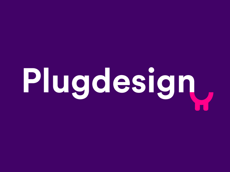 PlugDesign Logo animation branding design dribbbble flat icon logo typography vector