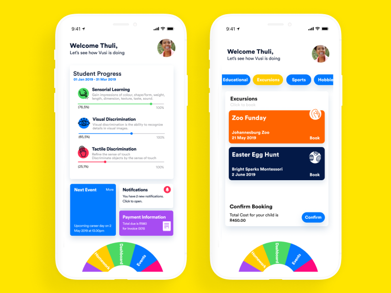 Bright Sparks Montessori App mobile clean dribbbble ux ui app design