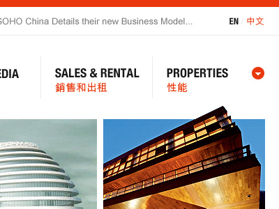 Properties art direction chinese design drop down interface language navigation real estate selector user web