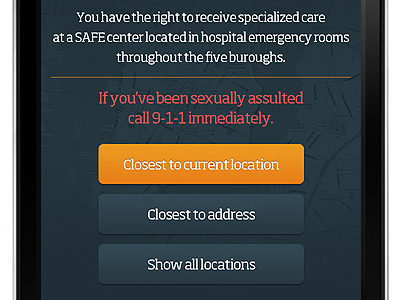 Call 911 app design interface ipad iphone