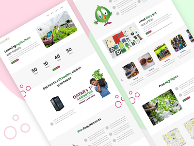 Sciencotonic Landing Page design agriculture branding clean ui homepage landing page minimal pink robotic school science science fiction sciencotonic scientific screen typography uiuxdesign xd design