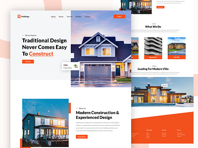 🏡 Architecture Website Design adobexd animation architect artwork behance branding building dribbblers flat interior landing minimal page photoshop poster userexperience userinterface web website work