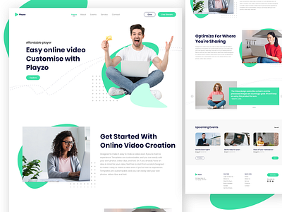 💻 Online video landing page concept