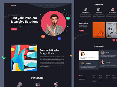 🖥 Unique Design Agency Landing Page concept