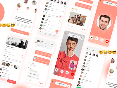 💬 Chat App Concept #2 android animation app design app ui branding calling app chat app clean creative design graphic design ios minimal mobile screen native ui ui screen video call voice call whats app