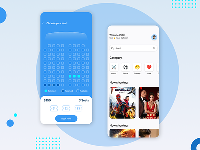 🎟️Ticket Booking App Concept animation app design booking app category cinema clean creative design graphic design minimal module movie app design new payment app section theater ticket ticket booking app typography ui