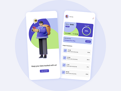 🌏 Data Usage App concept