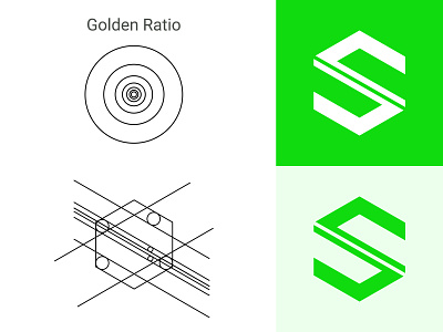 S Logo abstract branding clean creative design golden ratio icon identity illustration letter logo logo ratio mark minimal own s s letter s logo typography vector
