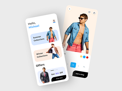 Men Fashion App Ui Design