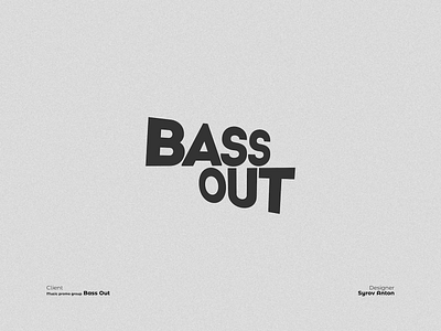 Logo Bass Out branding logo logo design logotype