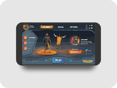 Mobile game interface concept