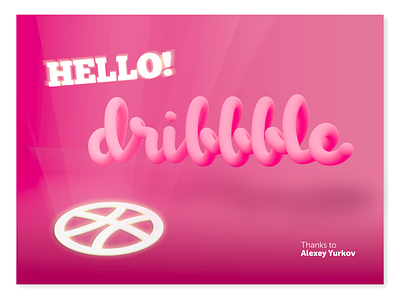 Hello dribbble! fun illustration vector