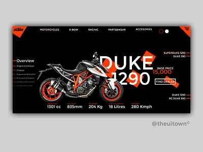 KTM Web Store UI Design