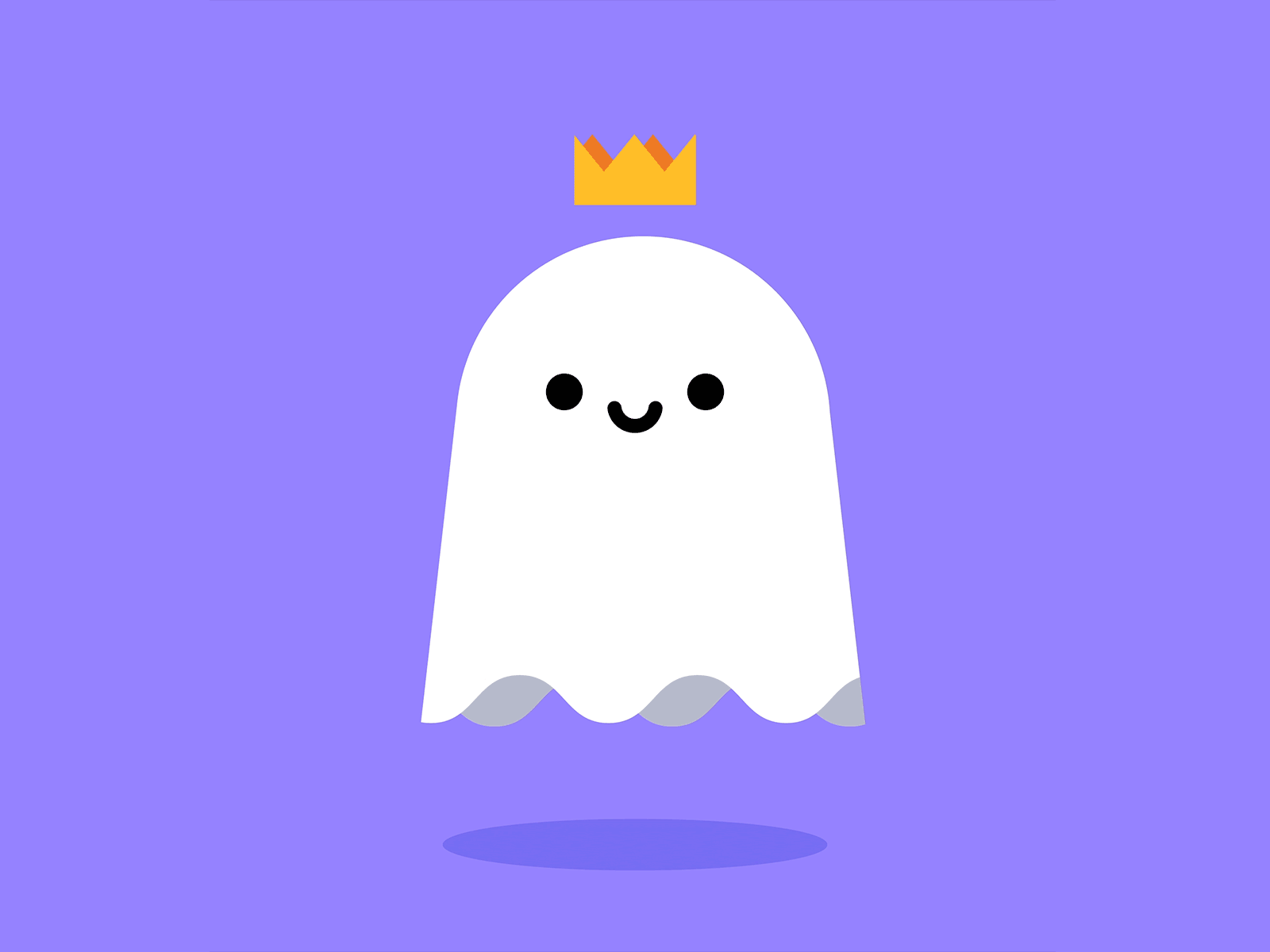 The Ghost King 2d animation after effects animation design cute flat design ghost halloween halloween icons motion design motion graphics spooky