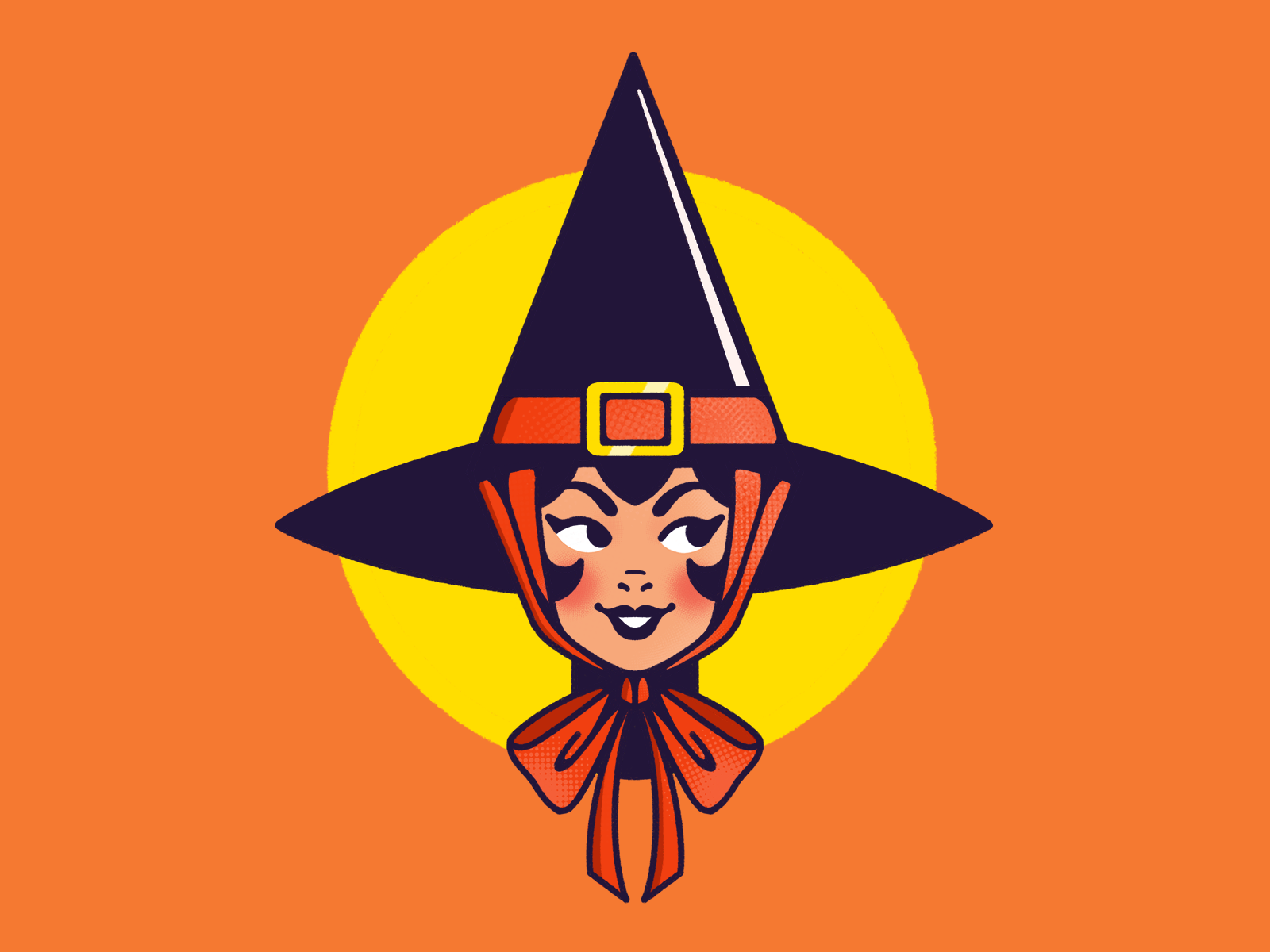 Vintage Halloween Witch by Nathalie McClune on Dribbble