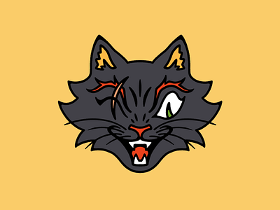 Black Cat black cat halloween icon illustration logo logo design spooky