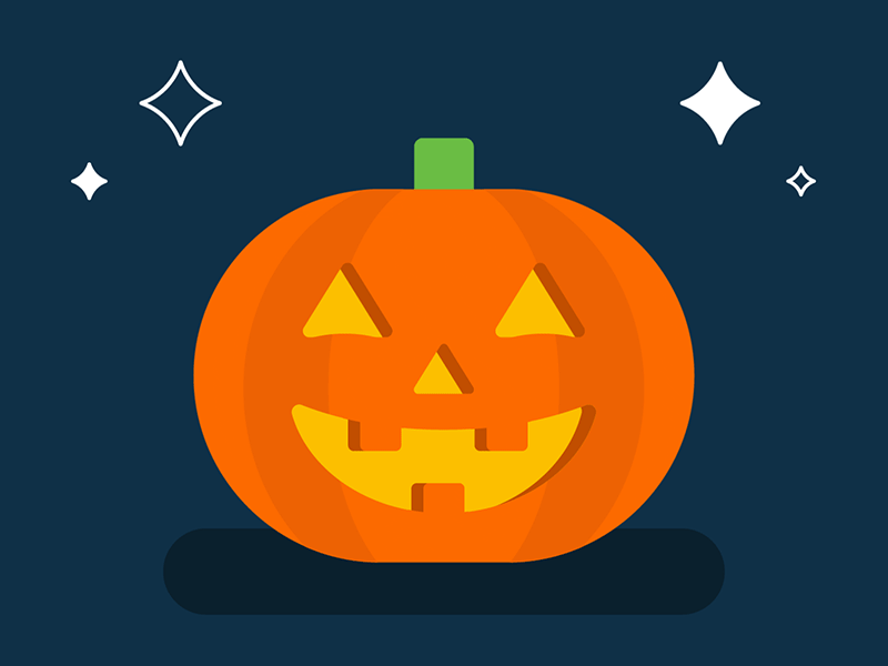 Happy Halloween! Jack-o'-lantern 2d animation 3d animation after effects animation gif halloween icon illustrator jack o lantern logo pumpkin