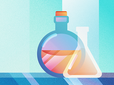 Chemistry Set chemistry flat design illustraion illustrator lab laboratory poster science texture vector