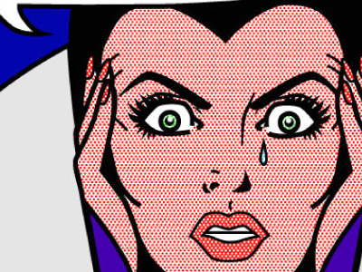 Disney Villain - A Roy Lichtenstein & Jack Kirby Crossover comics disney dots illustration pattern vector