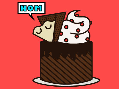 Fancy Cake cake dessert illustration omnomnom vector