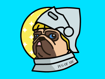 Pug Of Arc icon illustration pug vector