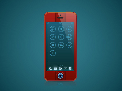 Iron phone flat illustration ironman ui