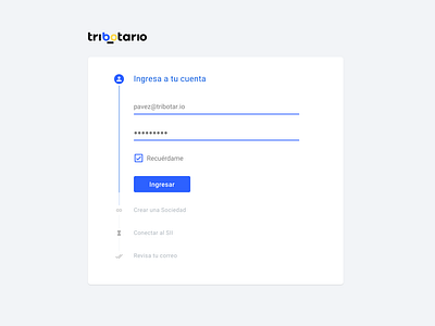 Tribotario's onboarding