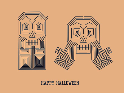 Happy Halloween halloween illustration skeleton skull