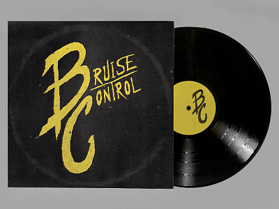 Bruise Control album handdrawn type vinyl