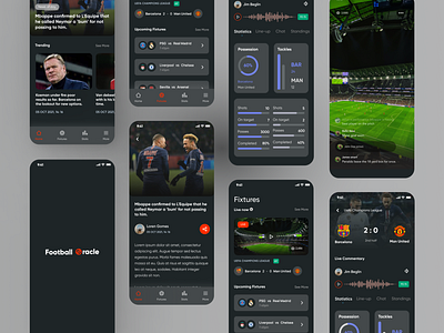 Football Oracle app design football sports ui ux