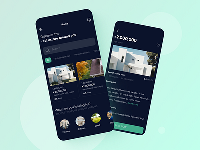 Real estate app app design home real estate ui ux