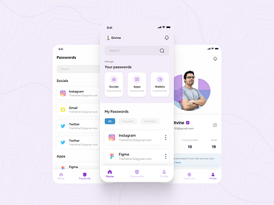 Password Manager app design manager password ui ux