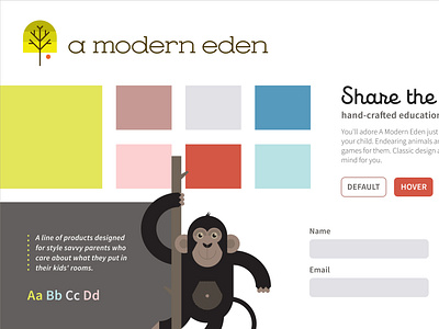 A Modern Eden Style Tile I branding element collage sketch style tile