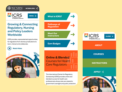 International Center for Regulatory Scholarship (ICRS) - Mobile figma mobile ui web design
